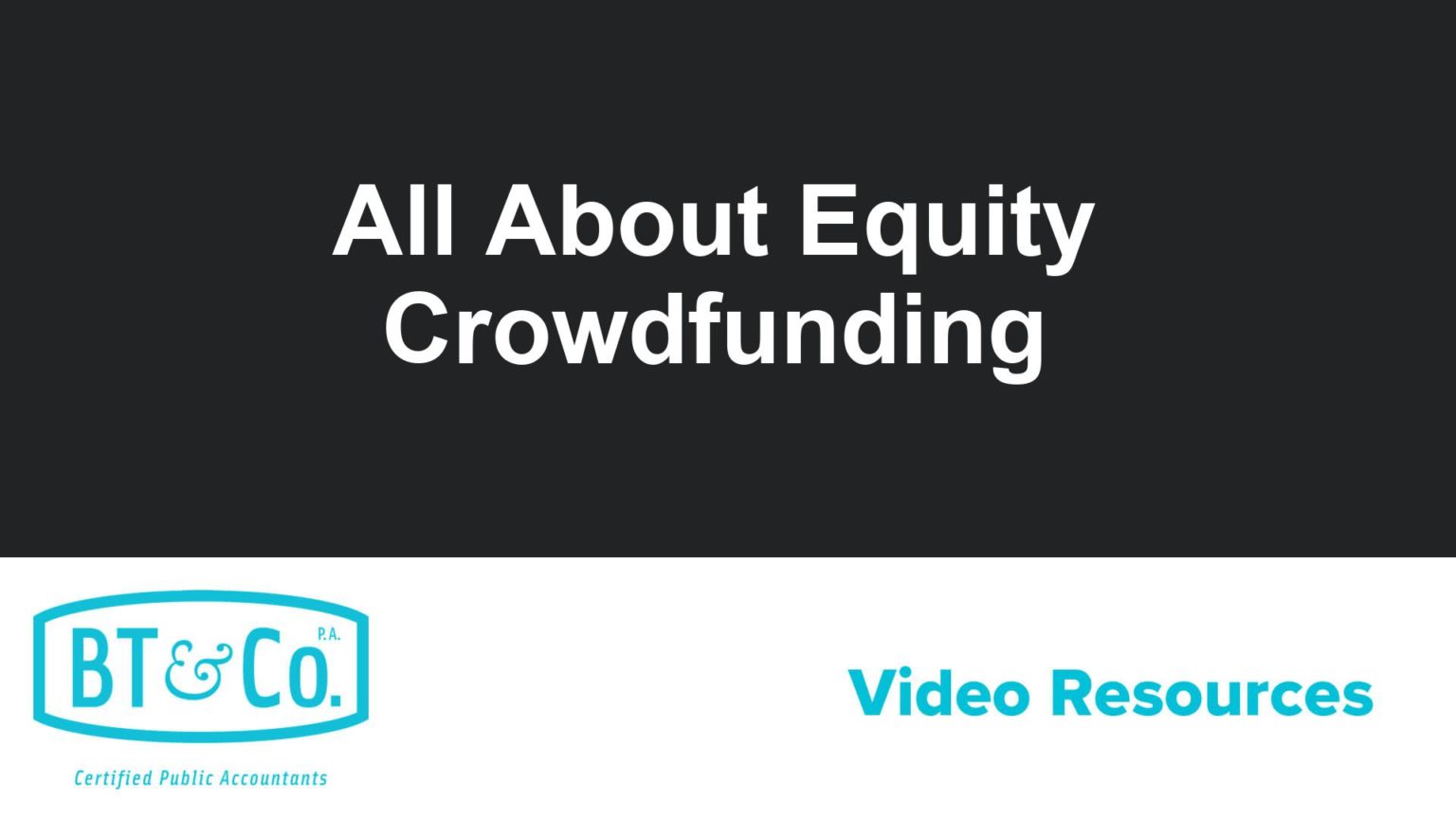 All About Equity Crowdfunding