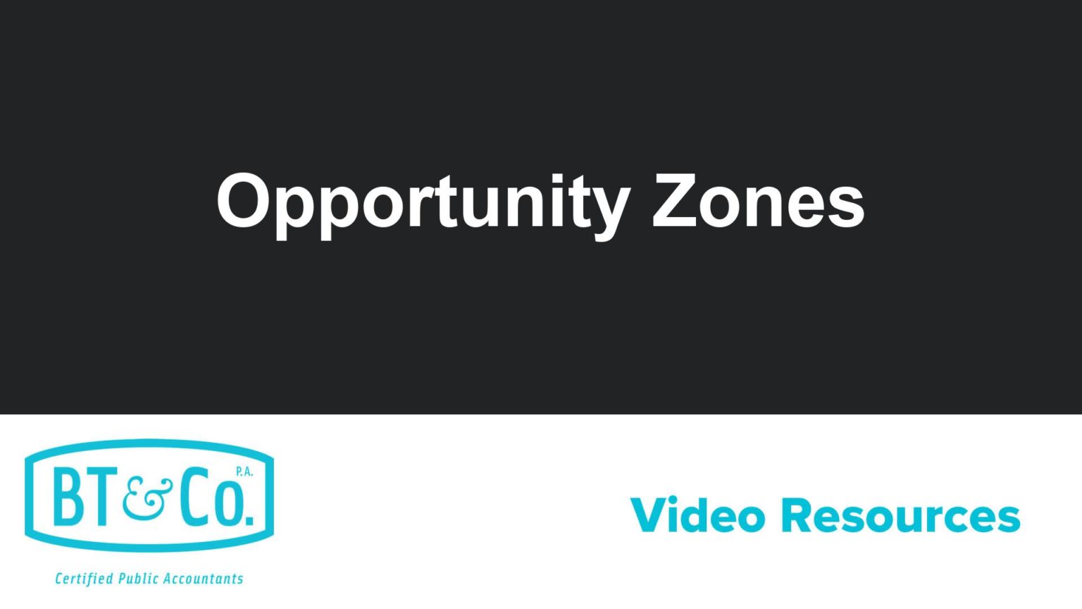 All About Opportunity Zones