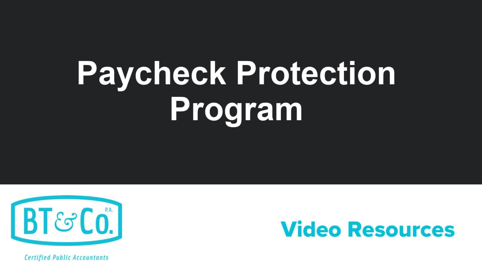 Paycheck Protection Program