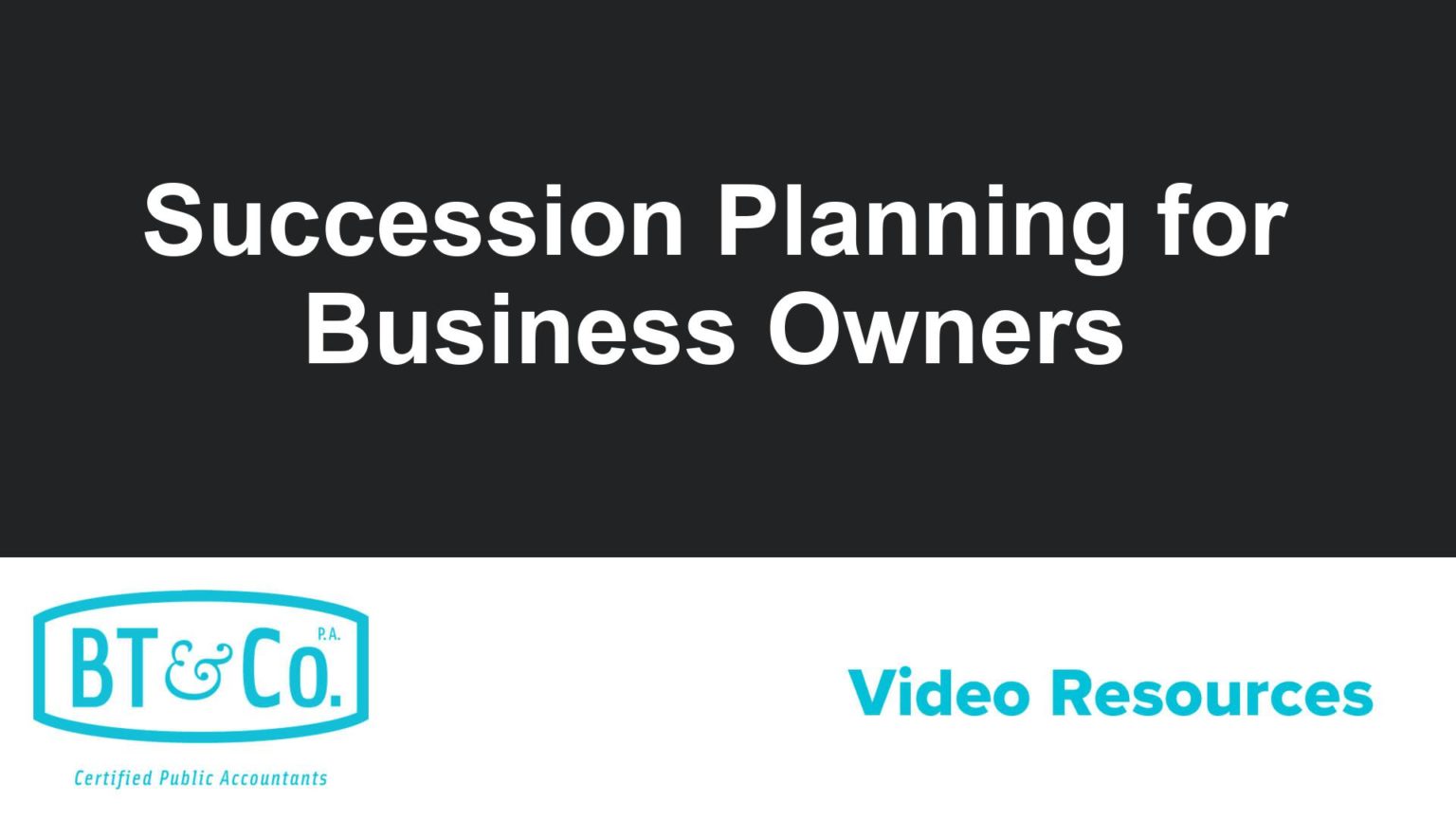 Succession Planning for Business Owners