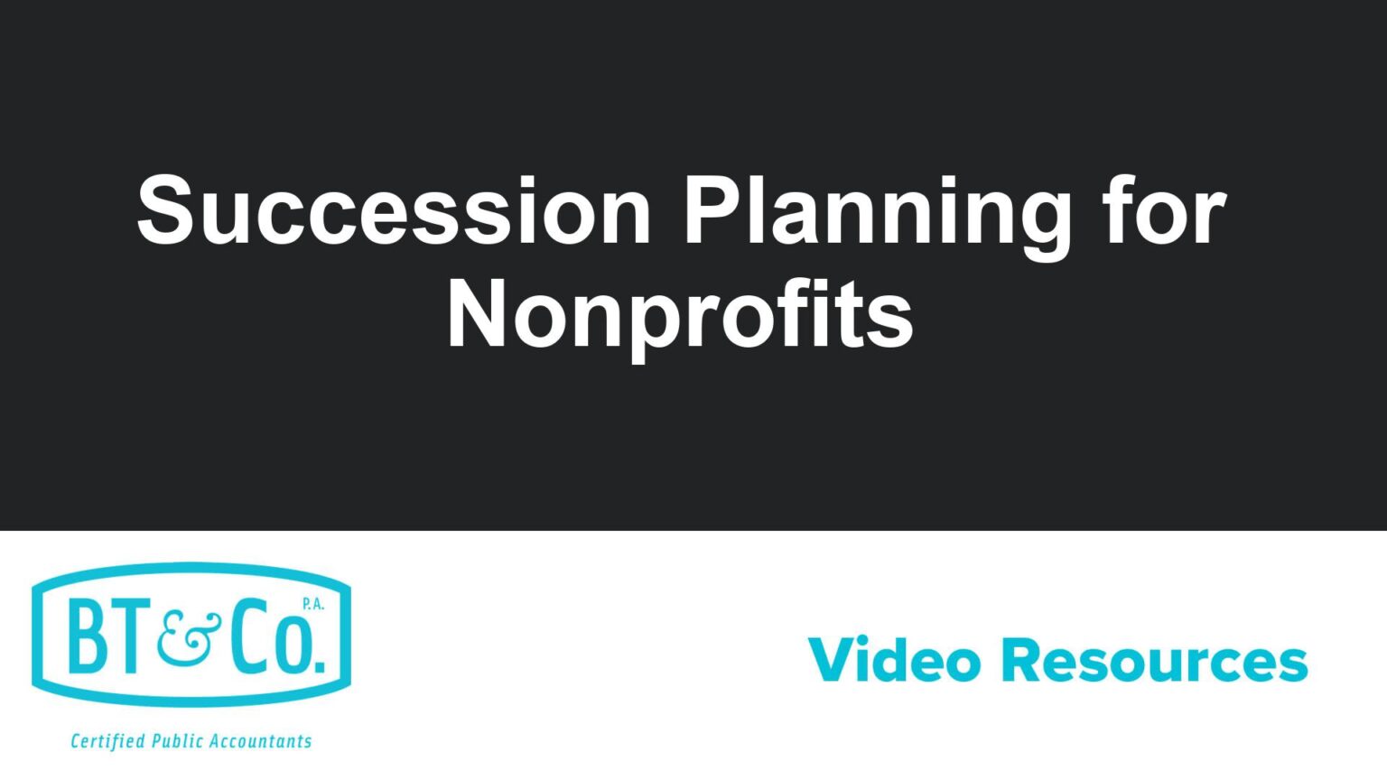 Succession Planning for Nonprofits