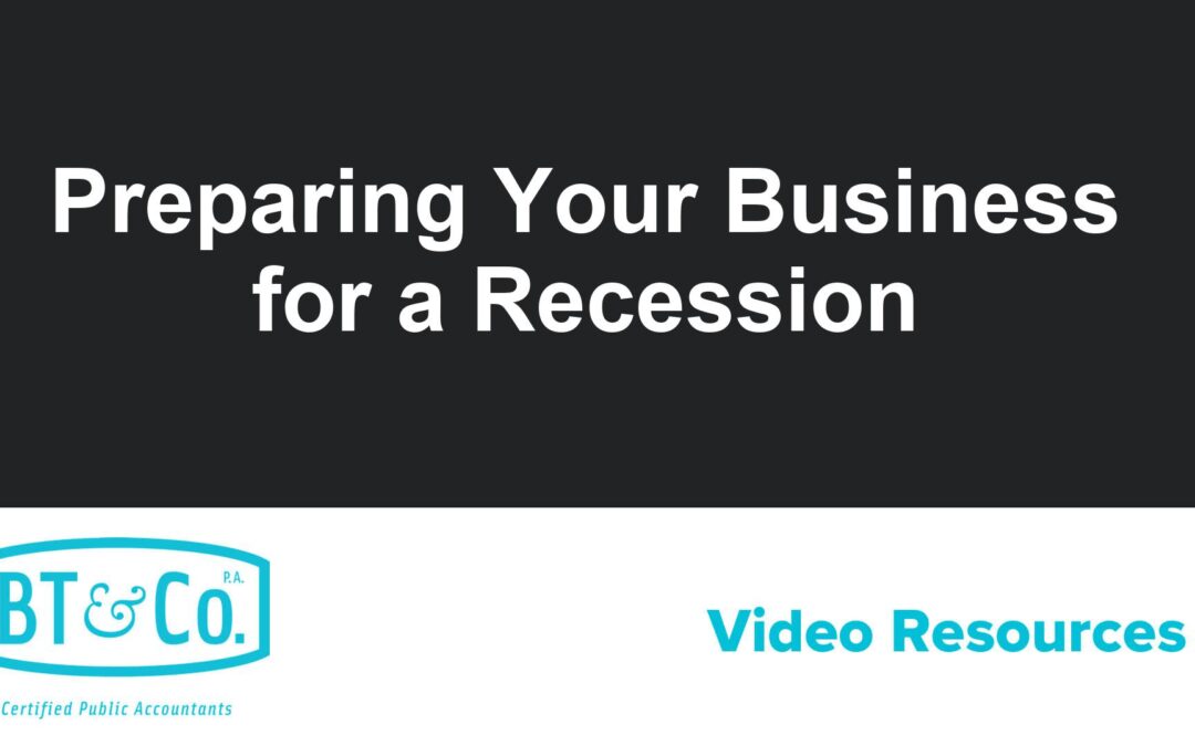 Preparing Your Business for a Recession