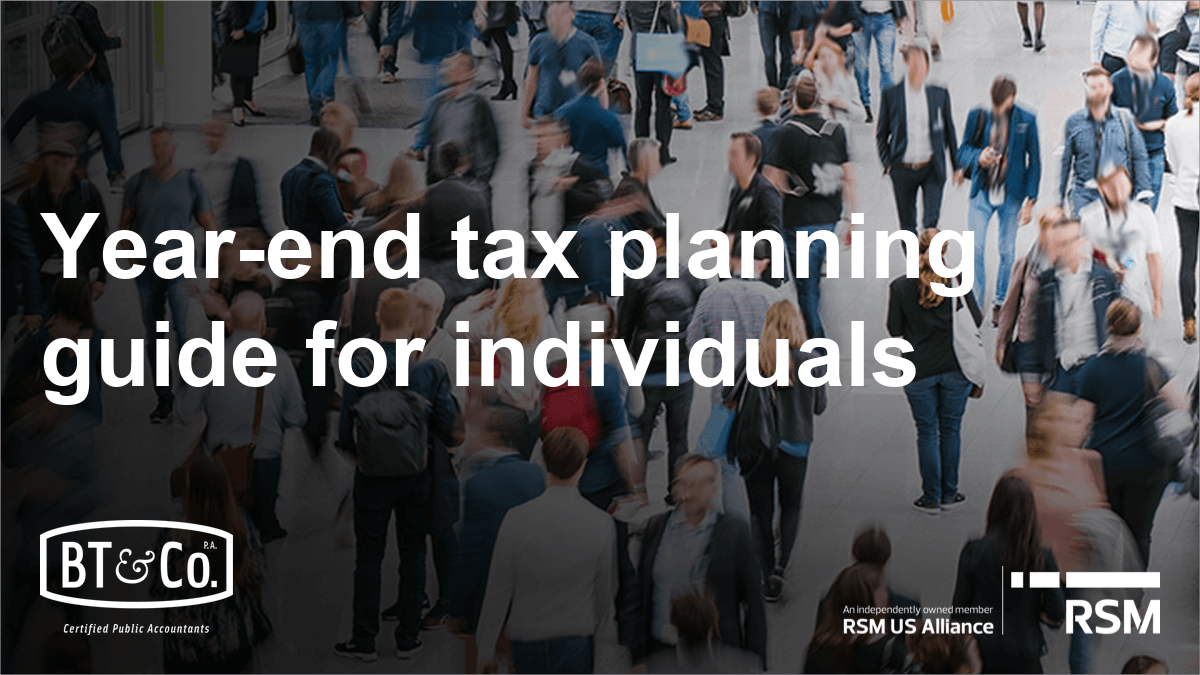 Year-end tax planning guide for individuals
