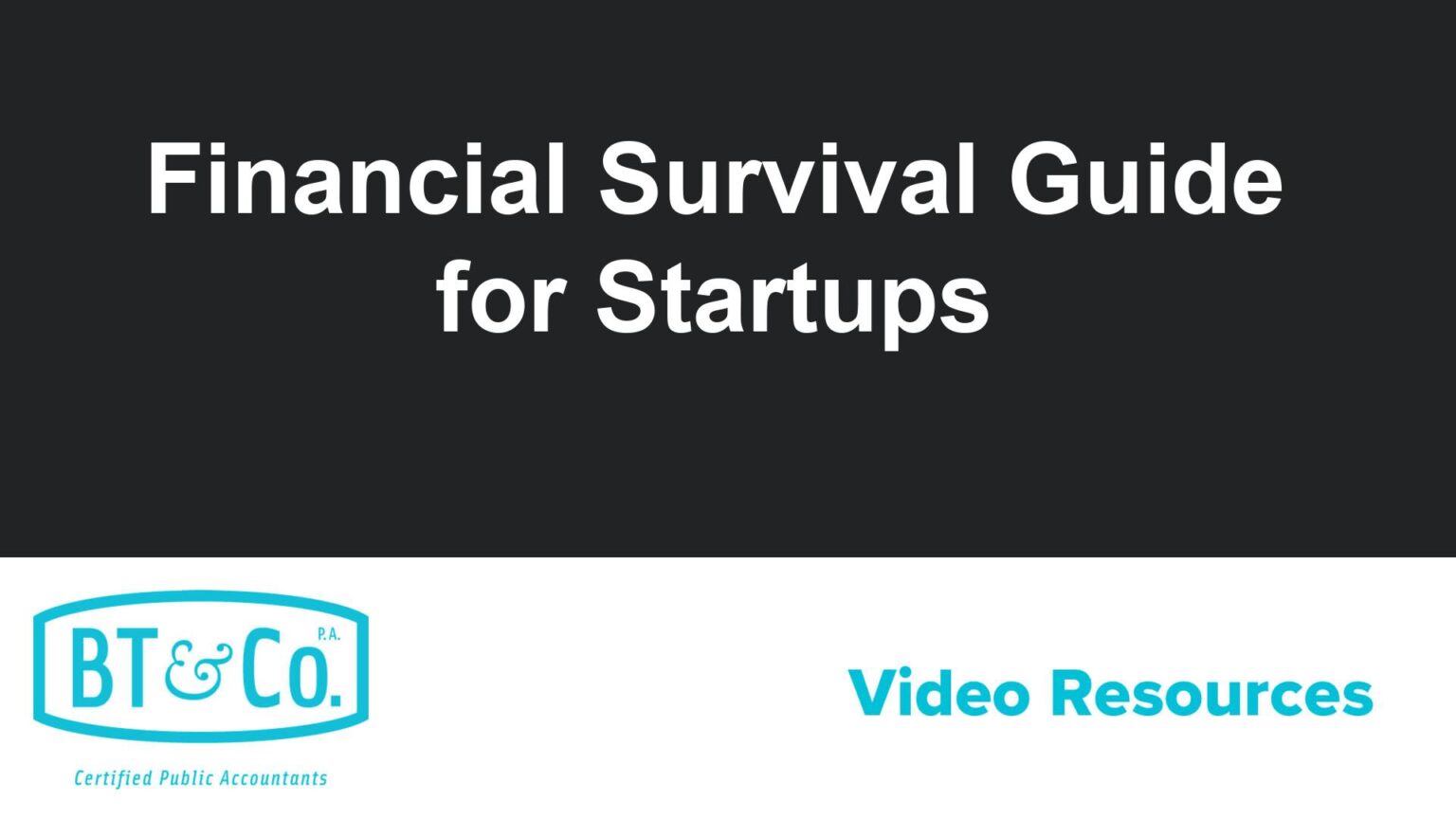 Financial Survival Guide for Startups